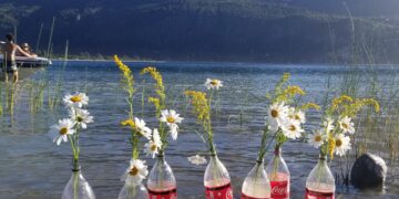 Una protesta florida: María Gassiebayle hace arreglos con residuos con el objetivo de concientizar