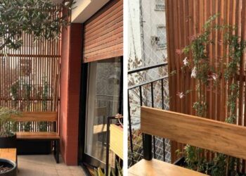 Tapando al vecino: así se resolvió el diseño de este balcón con buenas ideas de paisajismo